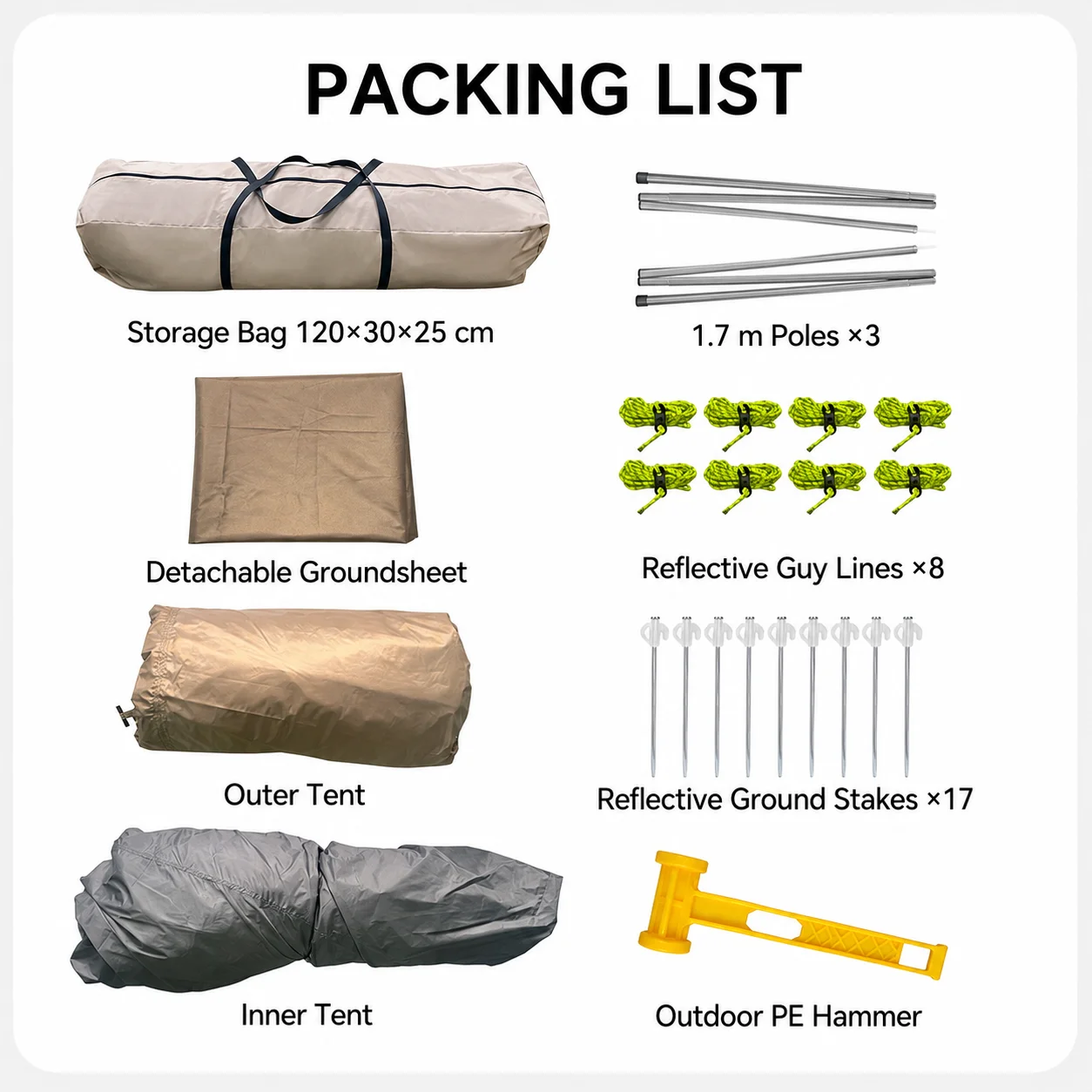13㎡ Instant Cabin Camping Tent For Family - image 10