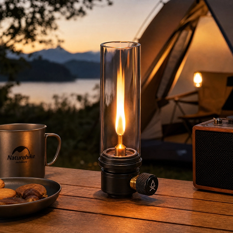 Portable Camping Oil Lantern Glass Hurricane Lamp Outdoor Tent Atmosphere Light - image 4