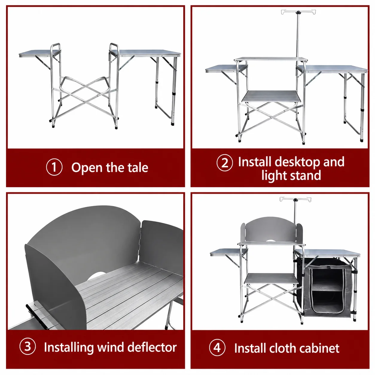Portable Folding Camping Kitchen Table - image 3
