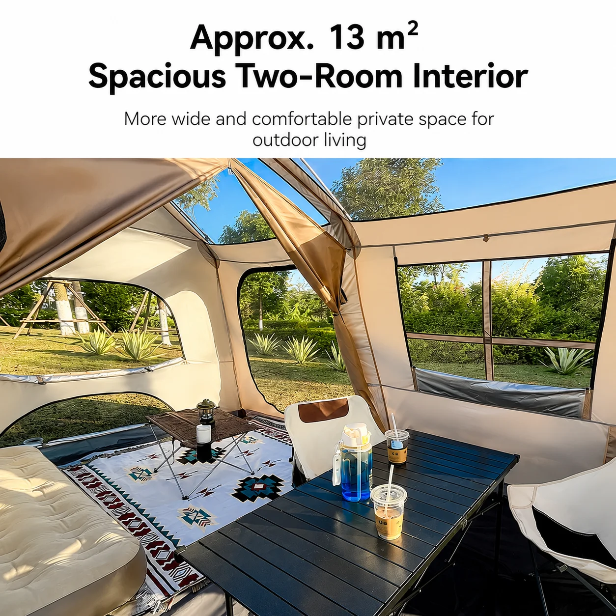 13㎡ Instant Cabin Camping Tent For Family - image 3