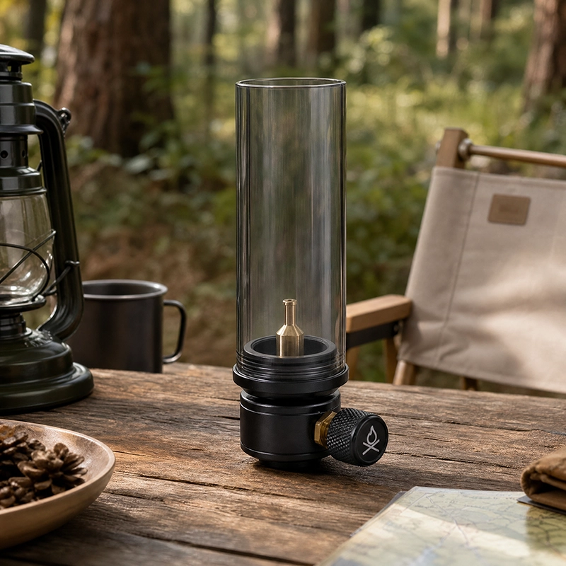 Portable Camping Oil Lantern Glass Hurricane Lamp Outdoor Tent Atmosphere Light - image 2