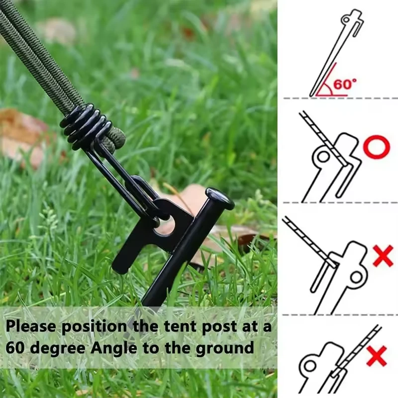 4PCS Heavy Duty Tent Pegs 30cm Steel Ground Stakes Camping Gazebo Awning - image 5