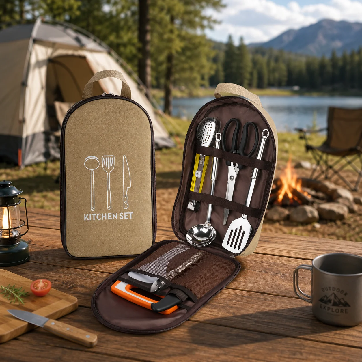 Portable Camping Kitchen Utensil Set - image 1