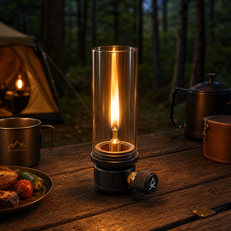Portable Camping Oil Lantern Glass Hurricane Lamp Outdoor Tent Atmosphere Light - image 5