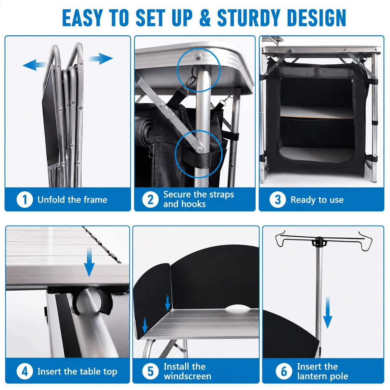 Portable Folding Camping Kitchen Table - image 2