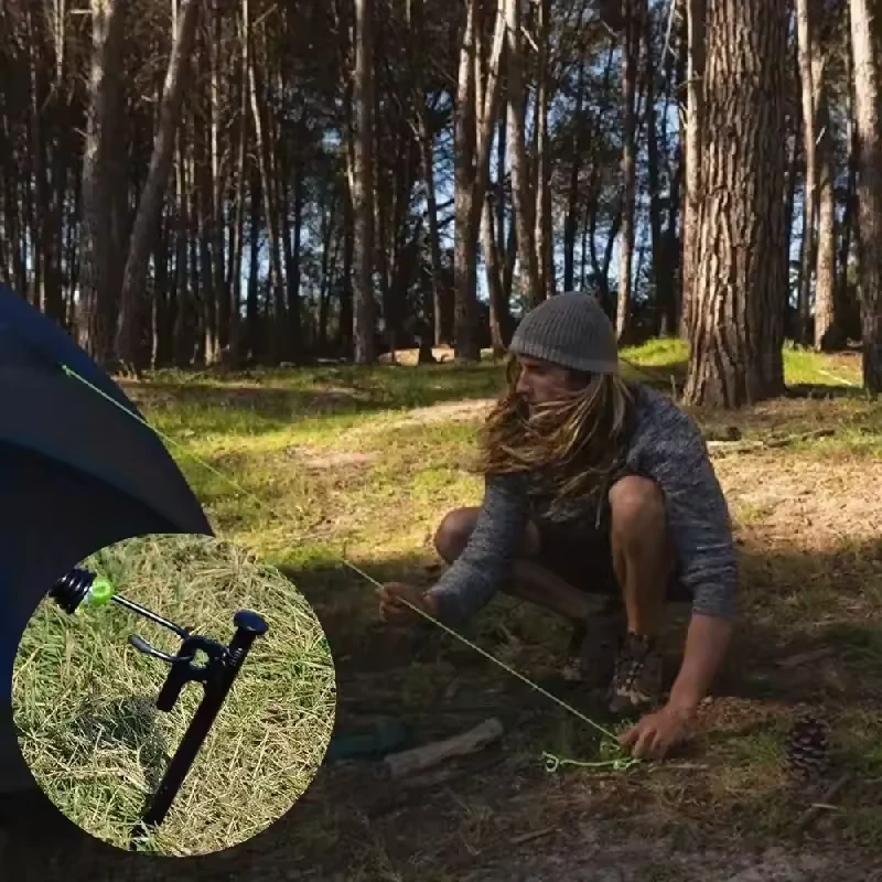 4PCS Heavy Duty Tent Pegs 30cm Steel Ground Stakes Camping Gazebo Awning - image 3