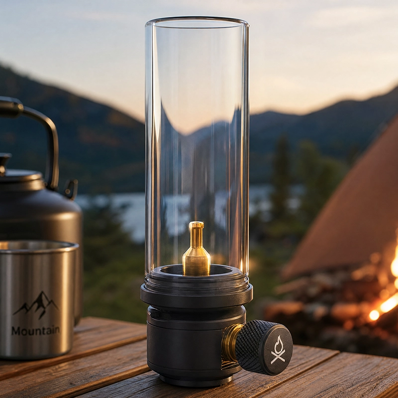 Portable Camping Oil Lantern Glass Hurricane Lamp Outdoor Tent Atmosphere Light - image 3