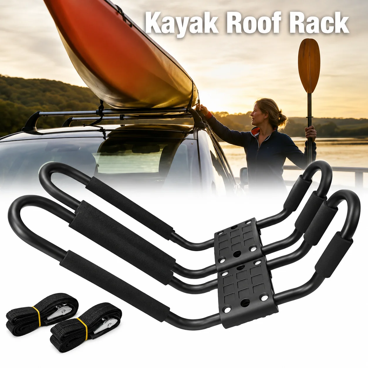 Kayak Roof Rack for Car Top Roof Mount Carrier  - image 1