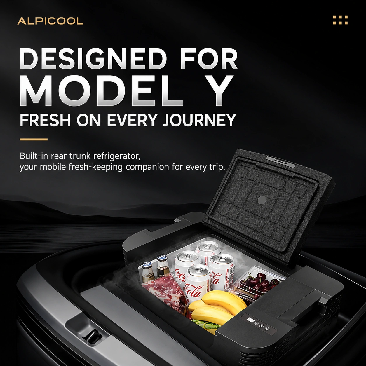 35L Car Fridge Freezer for Tesla Model Y Rear Trunk - image 2