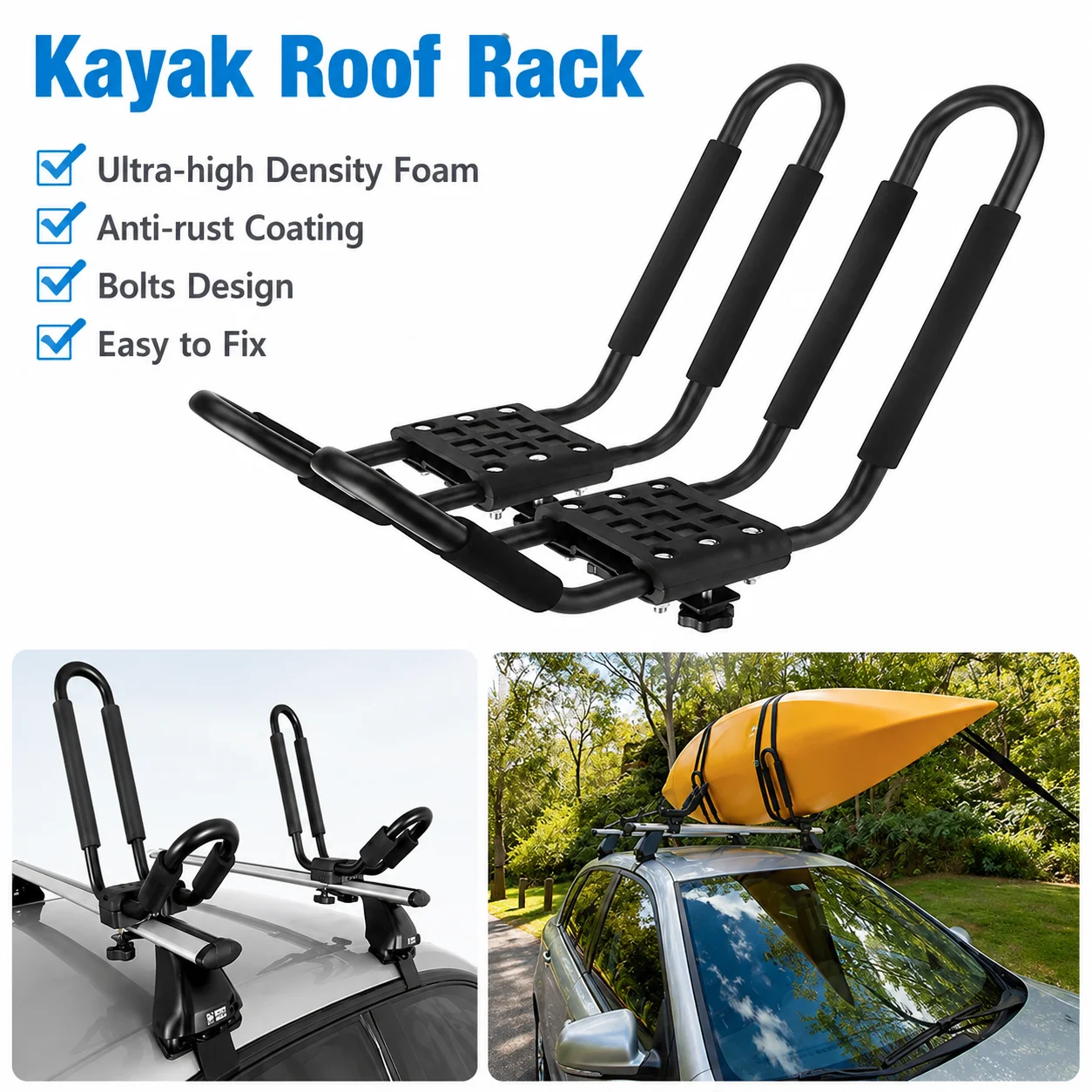 Kayak Roof Rack for Car Top Roof Mount Carrier  - image 8
